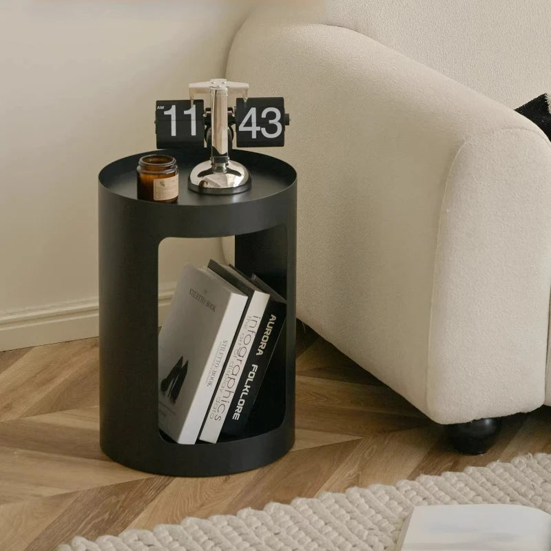 table d'appoint moderne table ronde métal couleur vert noir beige minimaliste salon chambre coucher