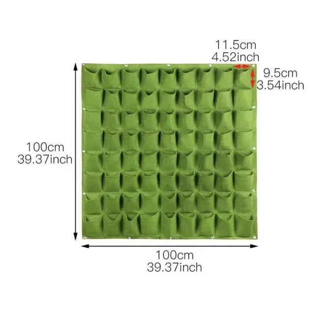 sac plantes muraux 18 poches feutre non tissé vert pratique moderne anneaux métalliquesextérieur