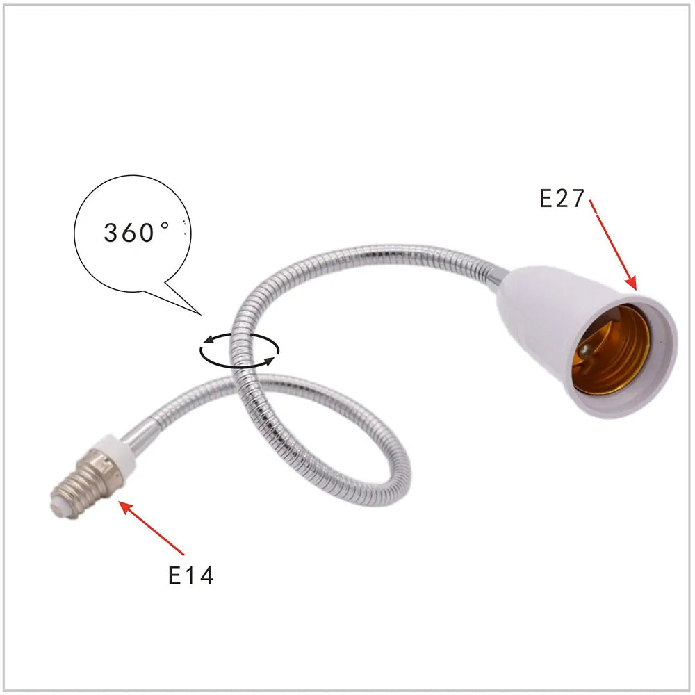 connecteur lampe flexible blanc doré moderne 595mm 495mm 395mm 295mm 195mm E14 E27