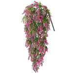 guirlande artificielle fleurs violet rose vert clair modernes extérieures intérieures décoration maison mariage anniversaire