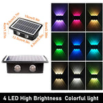 applique murale solaire led moderne noire blanche jaune bleue panneau solaire adhésif fixeextérieur