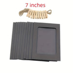 cadres photo cartonnés pinces bois décoration murale rustique chambre nuits différentes tailles couleurs