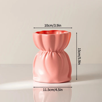 vase verre rose moderne décoratif fleurs maison décoration table minimaliste