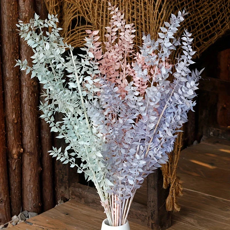 guirlande artificielle feuilles bleu rose blanc naturelle décoration intérieure anniversaire baby shower mariage