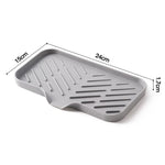 support savon gris rayures adhésif moderne brosse savon pompe utilisation multiple cuisine évier