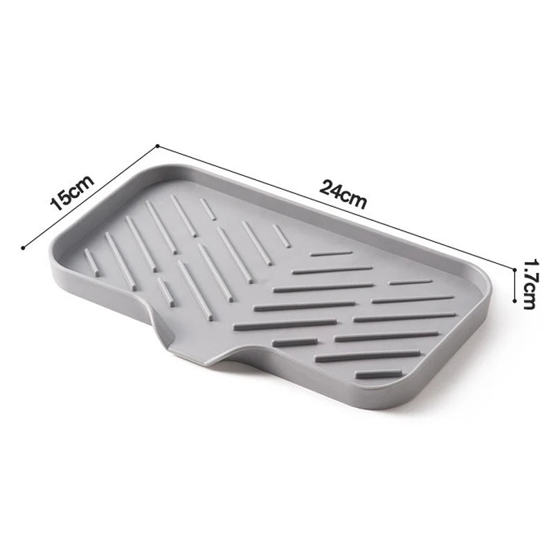 support savon gris rayures adhésif moderne brosse savon pompe utilisation multiple cuisine évier
