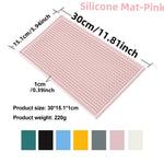 tapis bar moderne silicone perforé noir blanc bleu jaune gris rose anti dérapant
