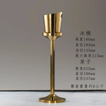 seau glace martelé support trépied métal argent doré vin champagne bar
