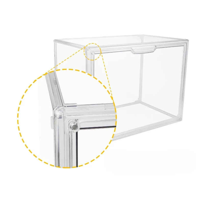 boîtes rangement transparentes modernes clips réutilisables pvc petite grande capacités organisatrices