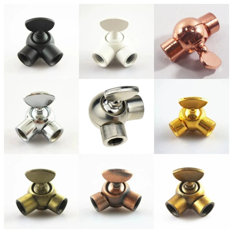 boutons manchette or cuivre noir blanc classiques vis fixés rond lisses