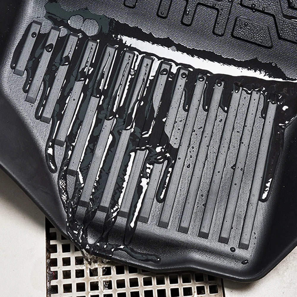 tapis sol noir rayures horizontales surface rugueuse pratique résistant nissan navara d23 tekna np300
