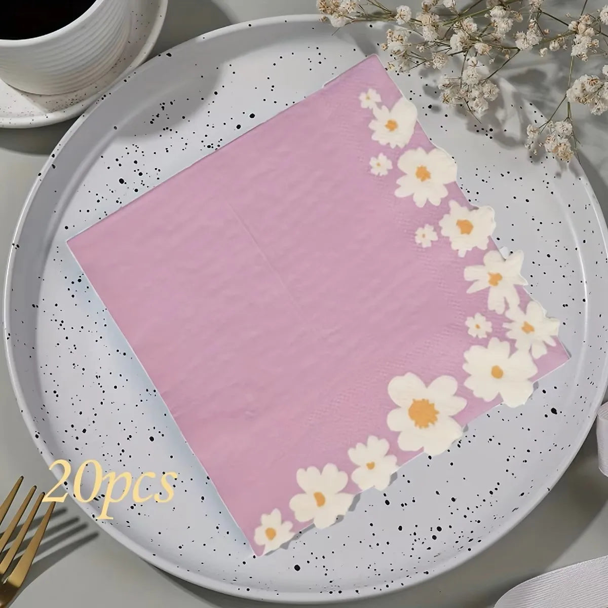 serviettes multicolores fleurs décoratives festives happy birthday anniversaire noël mariage transparentes table festive