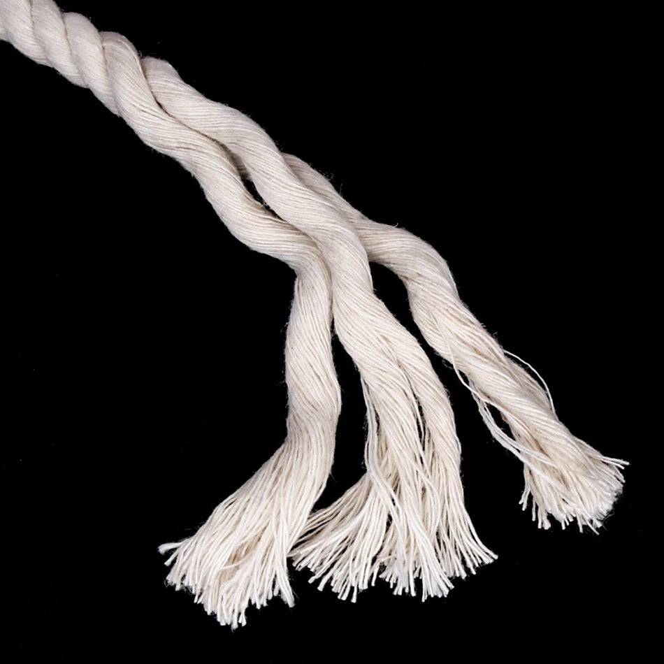 corde macramé coton blanc naturelle décoration murale artisanale bricolage rustique textile