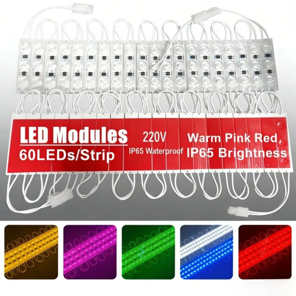 modules led multicolores pliables étanches haute luminosité décoration extérieure bannières stores