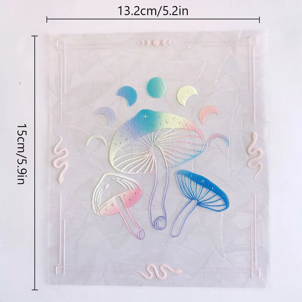 autocollant mural transparent décoratif fleurs papillon soleil texte motivation fenêtre mur intérieur maison