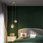 suspension pendentif verre noir doré moderne éclairage chambre salle manger lumière mat opaques