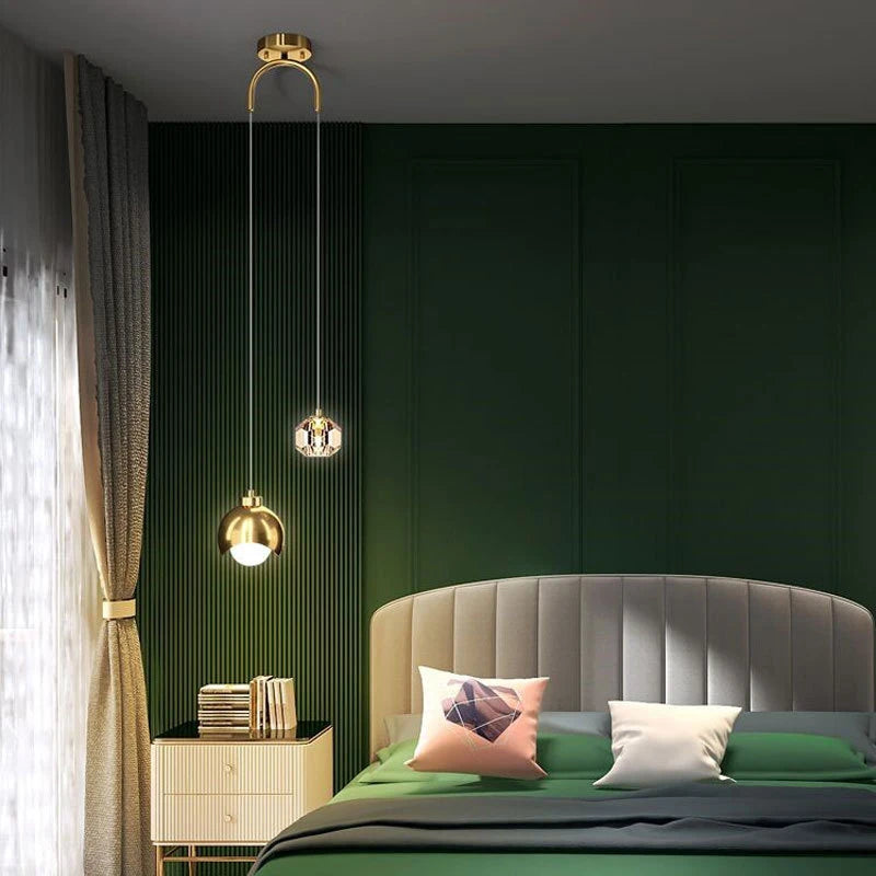 suspension pendentif verre noir doré moderne éclairage chambre salle manger lumière mat opaques