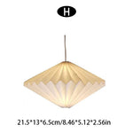 couvre lampe suspendu moderne blanc rayures horizontales fil inoxydable chambre salon decoration