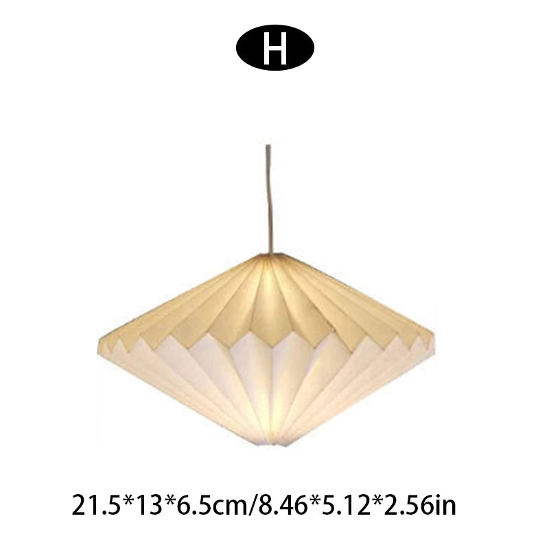 couvre lampe suspendu moderne blanc rayures horizontales fil inoxydable chambre salon decoration