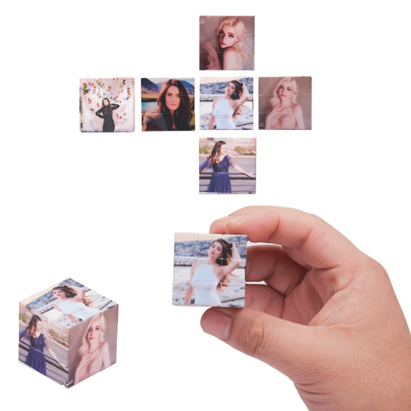 cube blanc rose photos imprimées moderne adhésif décoration personnelle impression uv