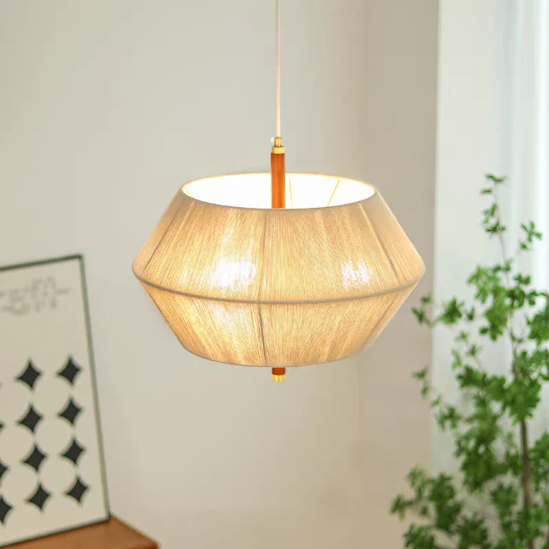 lampe suspendue moderne texture tissée beige clair pince lampe câble suspension salon chambre