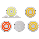 plaque led circulaire blanc orange double anneau concentrique moderne 42mm 50mm