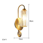 applique murale luxe cristal cuivre moderne éclairage ambiance salon chambre décoration murale dorée