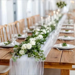 voile mariage blanc soie translucide classique 50m polyestère décoration événement anniversaire