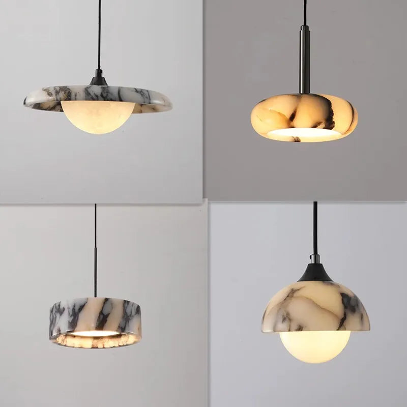 suspension lumineuse pierre marbre blanc gris noir moderne cuisine chambre restaurant étudehôtel