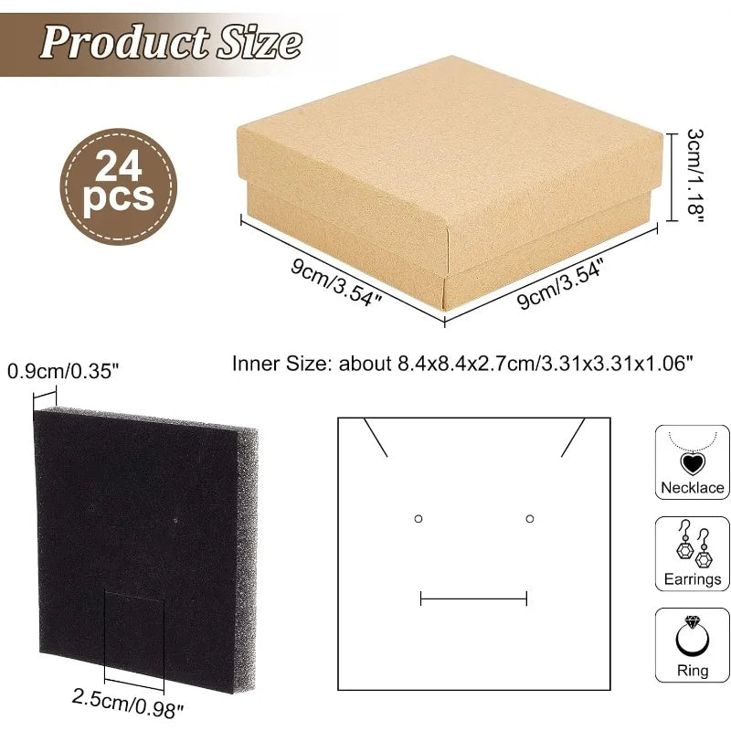 Boîte cadeau kraft avec insert éponge