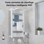 Porte-serviette chauffant intelligent Wi-Fi en alliage d'aluminium laqué