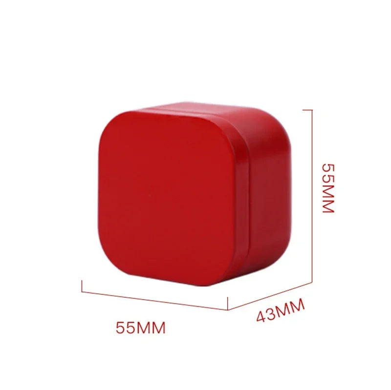 boîtes carrées modernes 55mm 43mm noir gris bleu rouge vert orange respectueux environnement organisateur