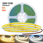 ruban led blanc jaune bleu 240leds adhésif ligne continue 3000 6500k 220v 50000h