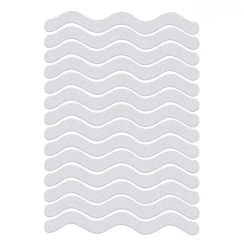 tapis bain antidérapant moderne adhésif blanc rayures horizontales respectueux environnement salle bain