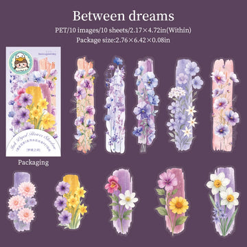 étiquettes décoratives fleurs motifs floraux texte manuscrit bleu vert rose violet blanc illustrations art