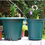 Pots fleurs plastique vert moderne 12 15 18 21cm bacs pépinière jardinerie plantes succulentes