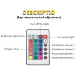 lampe table transparente relief vagues moderne 16 couleurs usb tactile distance