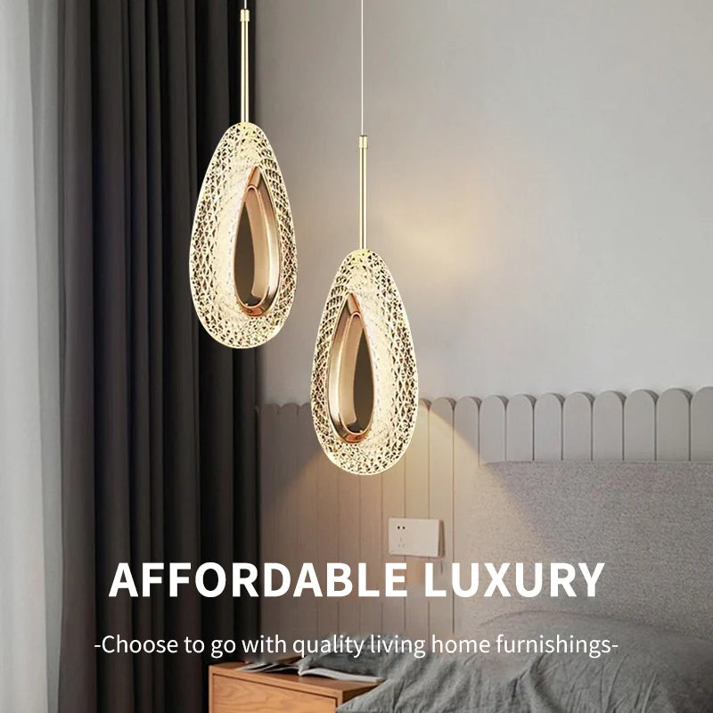 suspension lumineuse or moderne élégante motif géométrique salon chambre d'hôtel led haute qualité
