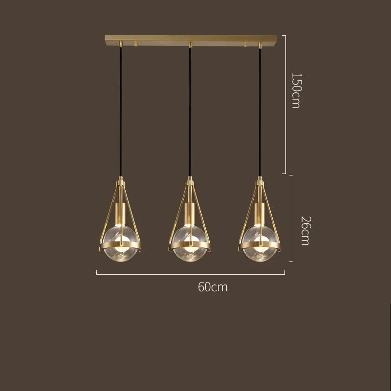 suspension lumineuse moderne or transparent 2000 82000 lumens chambre salon étude hall