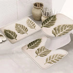tapis toilette beige vert rose fleurs cactus motifs géométriques moderne antidérapant absorbant