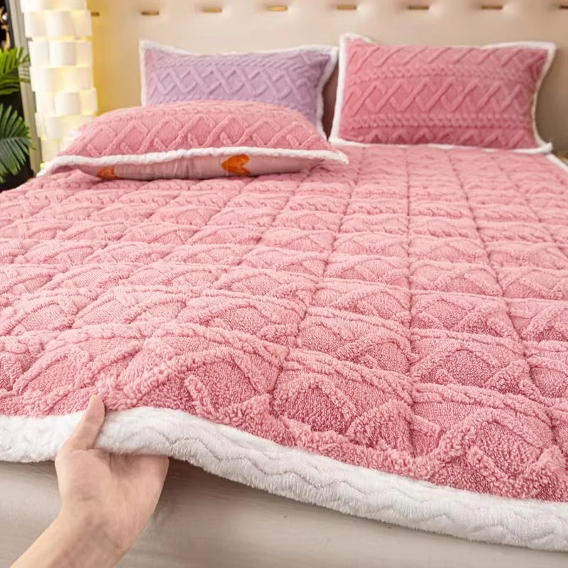 couverture automne hiver polyester vert clair motif géométrique douce adhésifs lits simples épaisses réglables