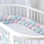 coussin lit bébé violet rose blanc gris coton tissé braid moderne doux 1m 2m