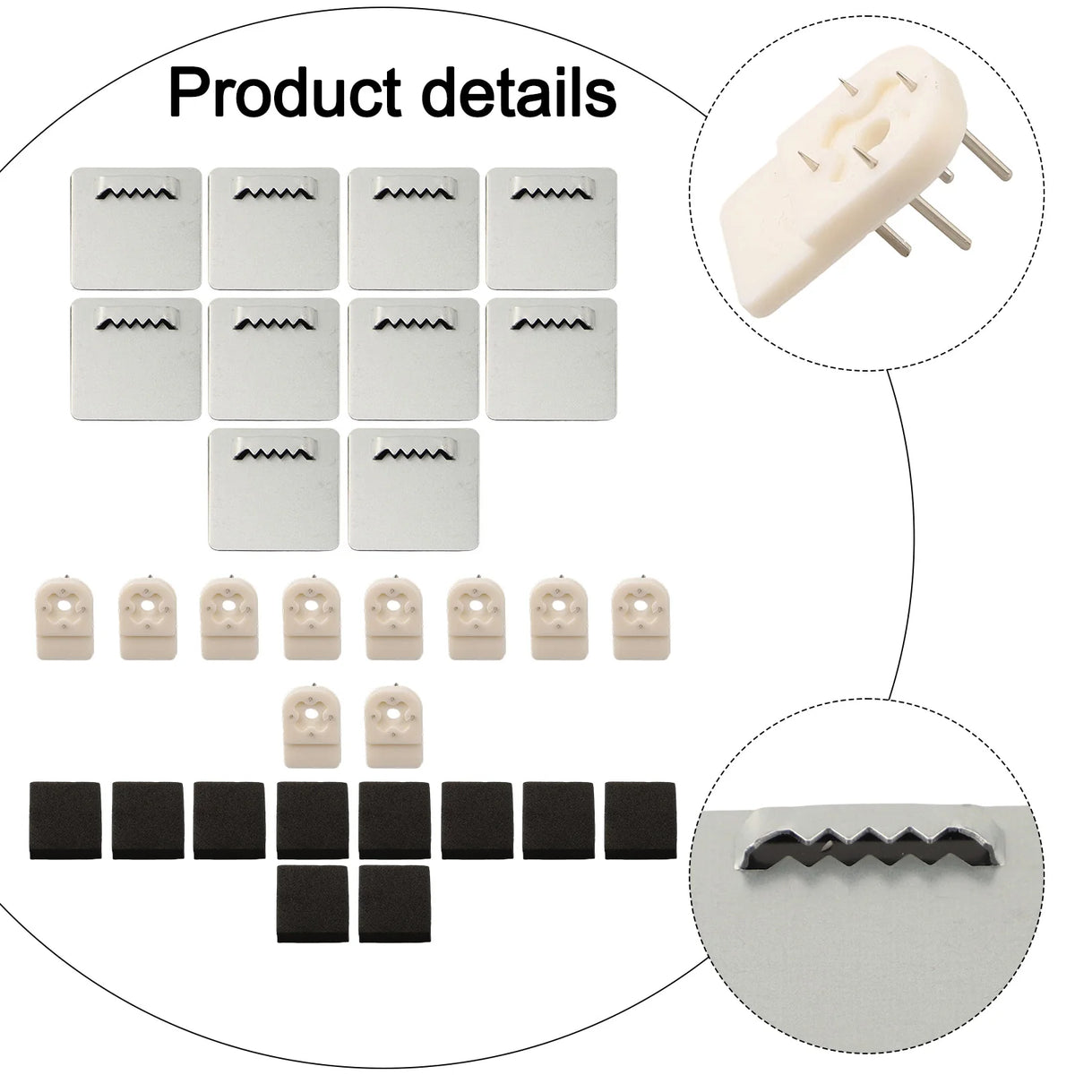 clips fixation blancs noirs supports organisation salle bains modernes utilisation multiple acier inoxydable clips