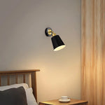 lampe murale led moderne noire dorée simple salon chambre coucher