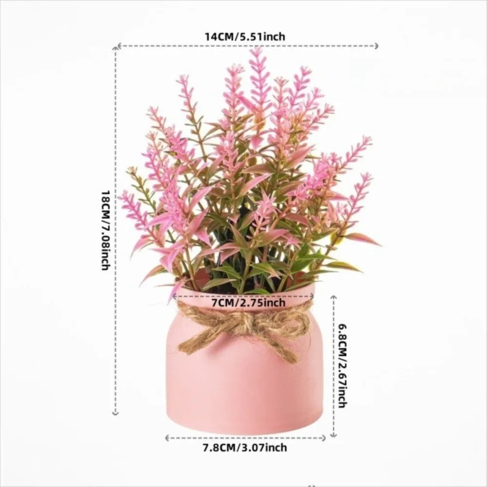 plantes artificielles feuilles vertes fleurs colorées pot céramique extérieur moderne minimaliste
