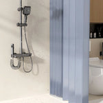 rideau douche gris rayures moderne polyester opaque salle bain classique