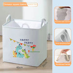 paniers rangement pliant tissu lin motif animaux moderne poignées corde rangement jouets chambre