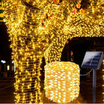 ruban lumineux solaire blanc chaud filament led moderne imperméable ip65 assemblage diy 12m 23m
