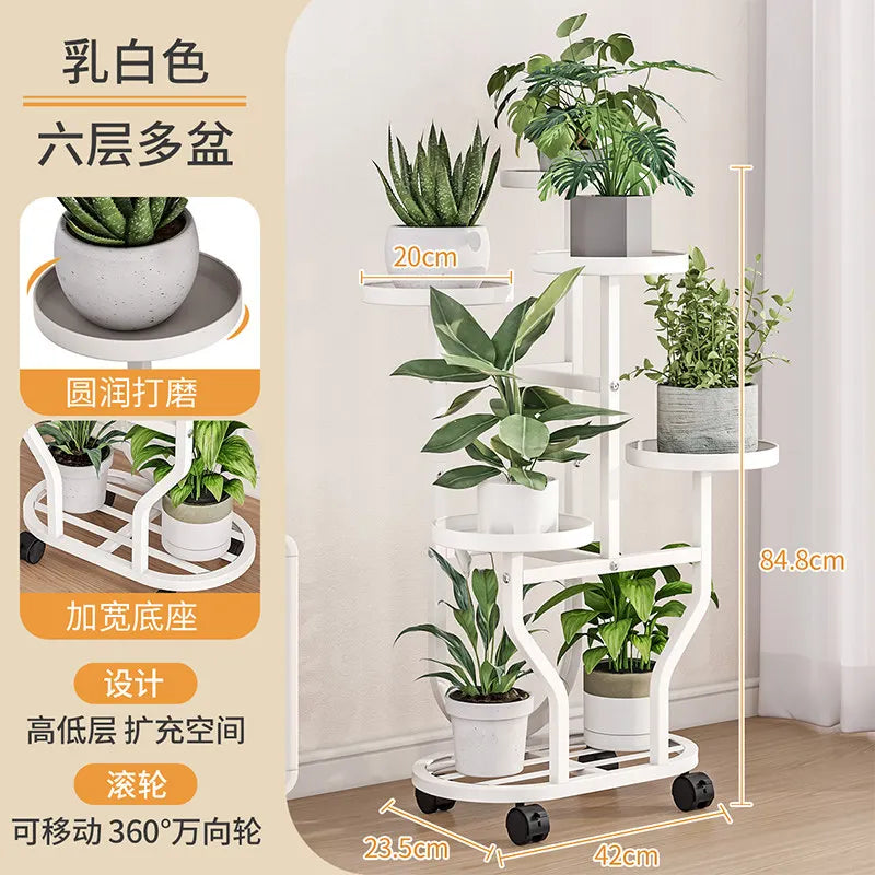 support plantes métal moderne niveaux noir blanc doré vis fixations
