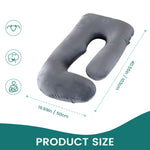 coussin maternité velours doux gris confortable fermeture zip side sleeping allaitement body support lit